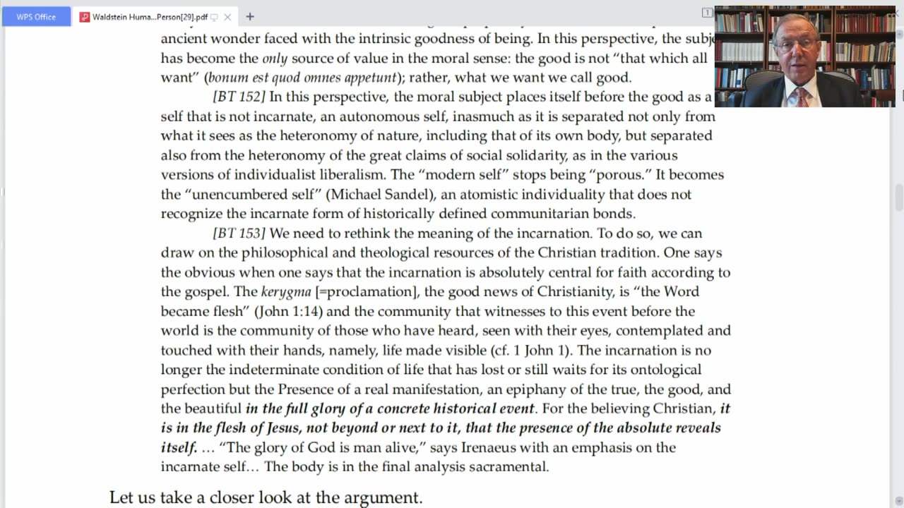 Michael Waldstein: Humanae Vitae and the Unity of the Human Person
