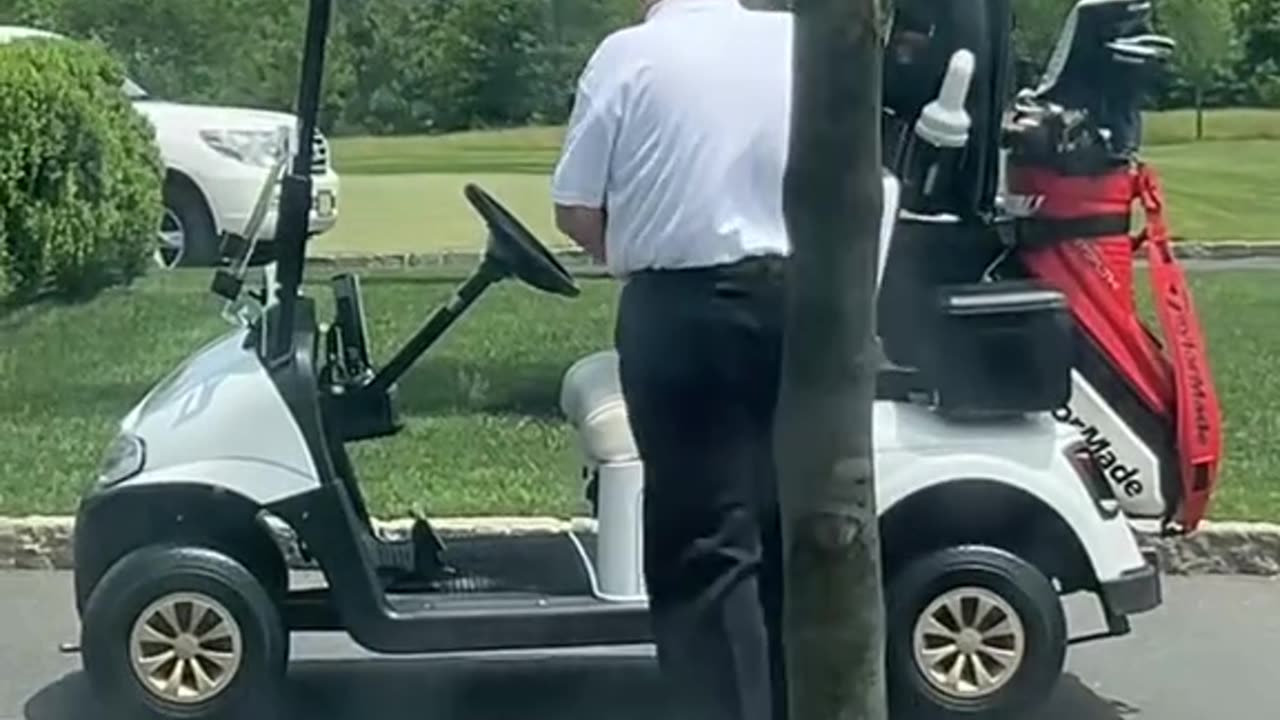 PRESIDENT Donald J Trump playing golf today at Trump National Golf Club Bedminster!