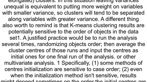 Feature scaling for Kmeans algorithm