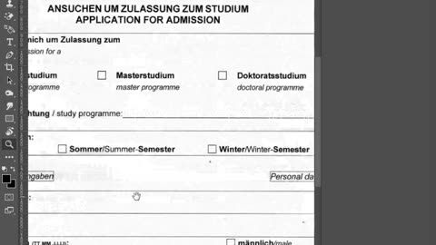 Remove extra pencil writing from form with Adobe Photoshop