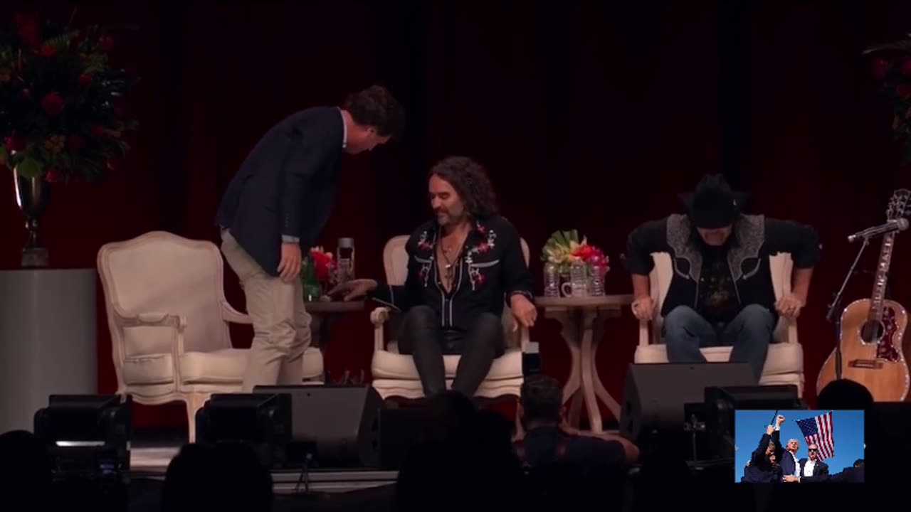 Tucker Carlson sits down with Russell Brand & John Rich