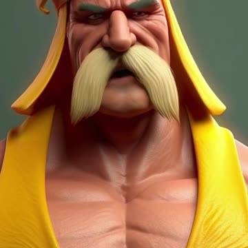 Ai Generated Pixar Style Hulk Hogan 80's Hulkamania