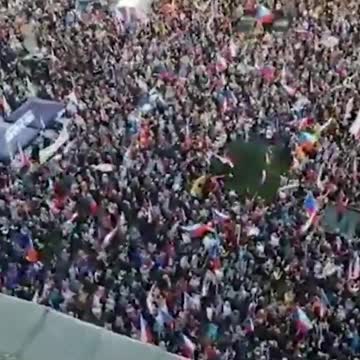 Tens of thousands of Czechs protest EU and NATO