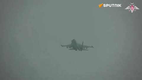 SU-34 Fullback Bombers Launch Glide Bombs