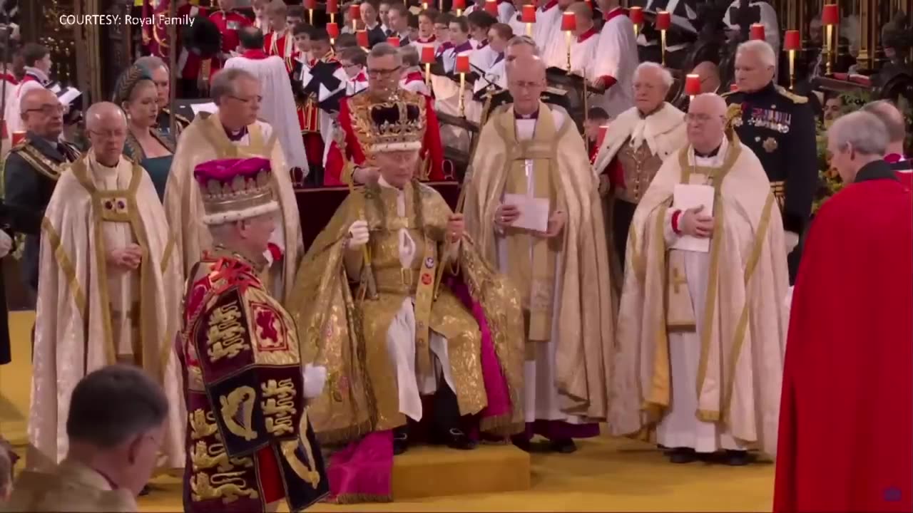 His Majesty King Charles III receives the Crown of St. Edward 10_5_2023