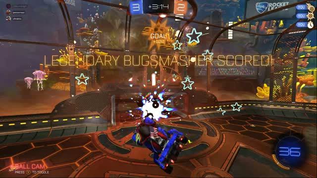 Rocket League: Triple self-rebound GOAAAALL!!!