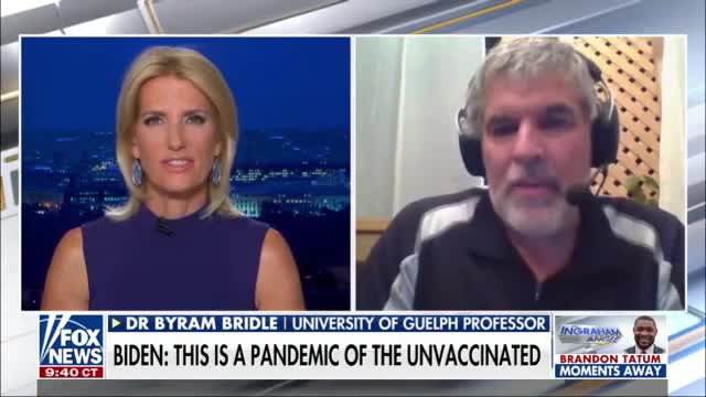 Dr. Byram Bridle on 'Ingraham Angle': 'The Vaccinated Are the Ones Creating the Variants'