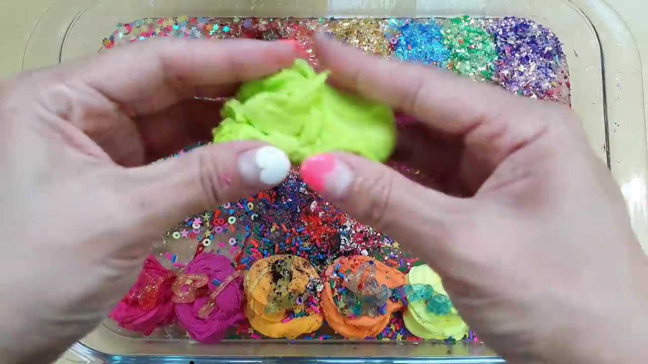 Rainbow NUTELLA slime mixing Random into Slime! Satisfying slime video ASMR