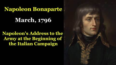 Napoleon Bonaparte - Italian campaign speeches