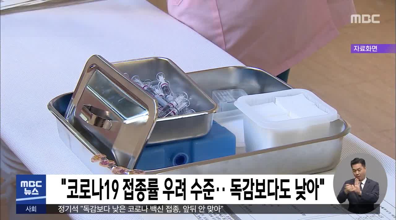 "코로나19 접종률 우려 수준‥독감보다도 낮아"