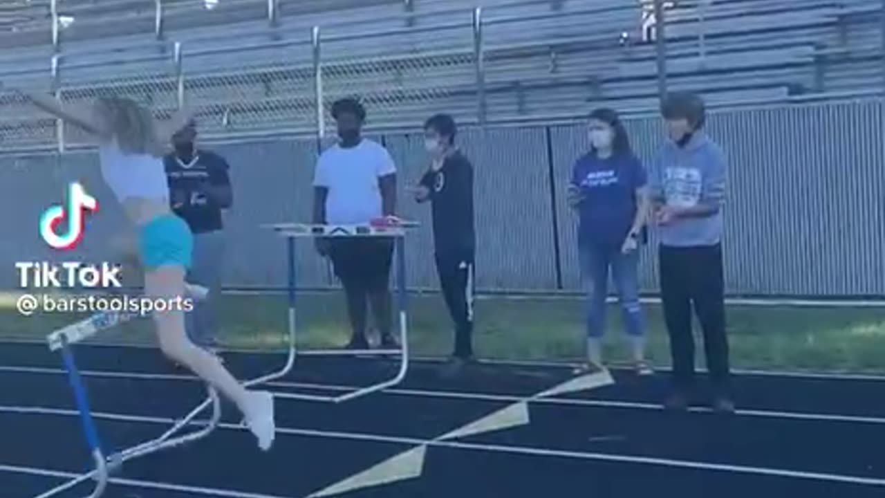 chick hurdling for first time