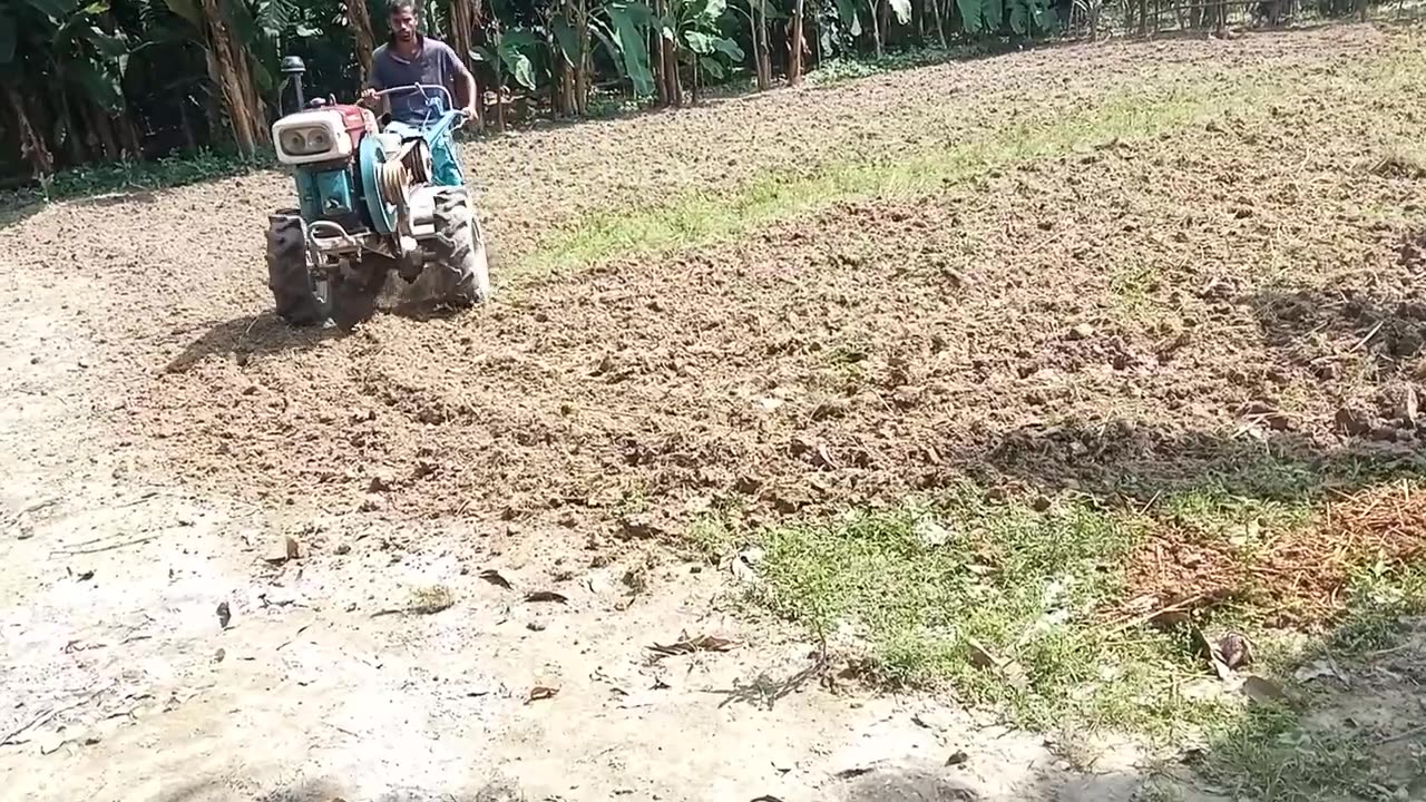 How to Cultivate with a 12 HP Power Tiller | Village dry land cultivation