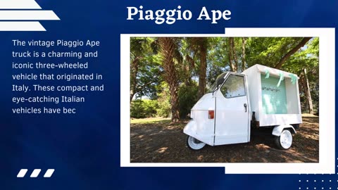 Vintage Piaggio Ape Truck - Hudson Trailer Company