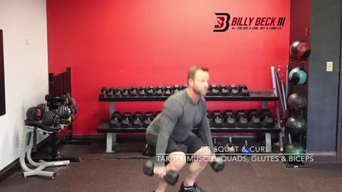 DB Squat & Curl