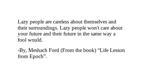Life Lesson from Epoch