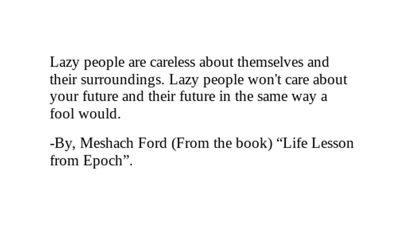 Life Lesson from Epoch