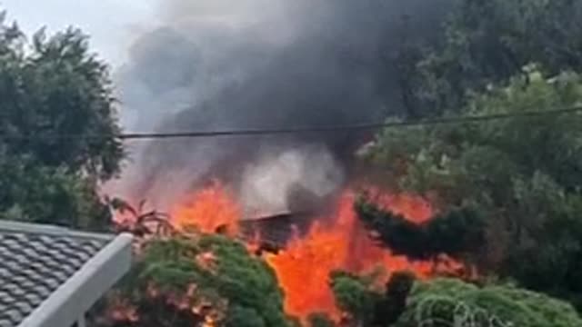 A house fire in Bellair, Durban