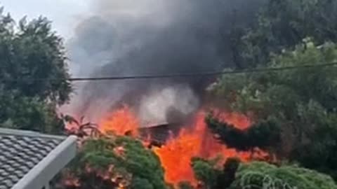 A house fire in Bellair, Durban