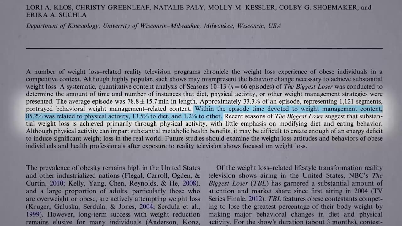 The reason weight loss plateaus when you diet.