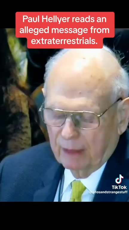 PAUL HELLYER READING LETTER FROM APPARENT EXTRATERRESTRIALS