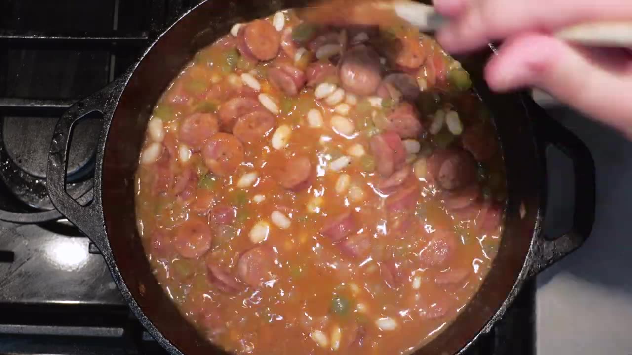 Cajun Style Frank and Beans