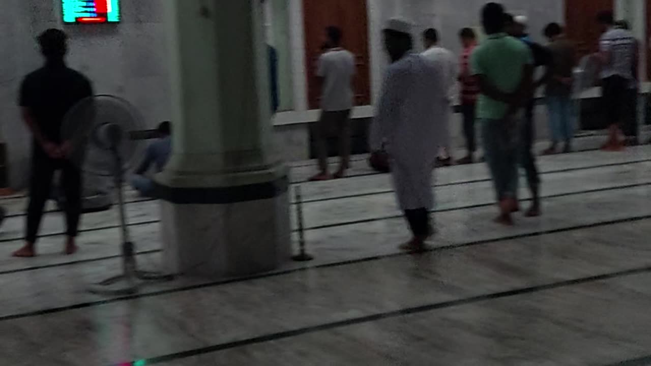 Muslim magrib prayer on Maszid .largest mosque in public university in bangladesh