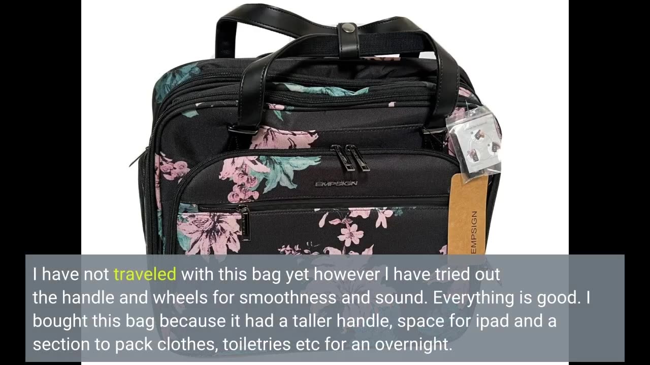 EMPSIGN Rolling #Laptop Bag Women with Wheels -Overview