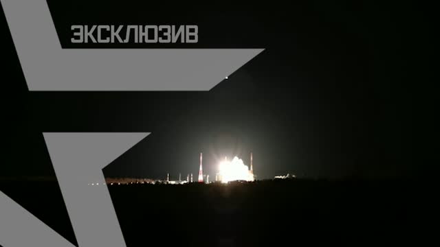 footage of Soyuz launch from the Vostochny cosmodrome