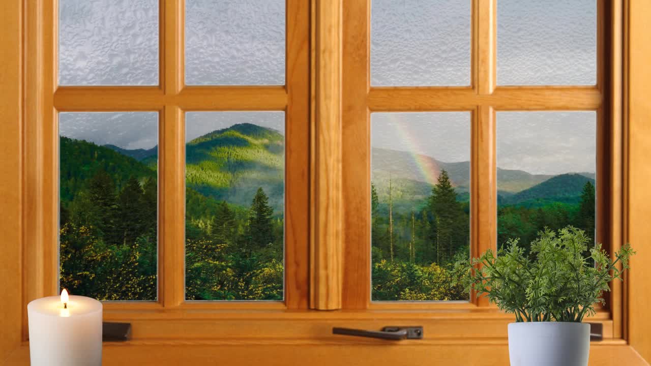 Relaxing Window #10 - RAIN 2 SOUND SCAPE | Nature Sounds | Relaxing Sounds