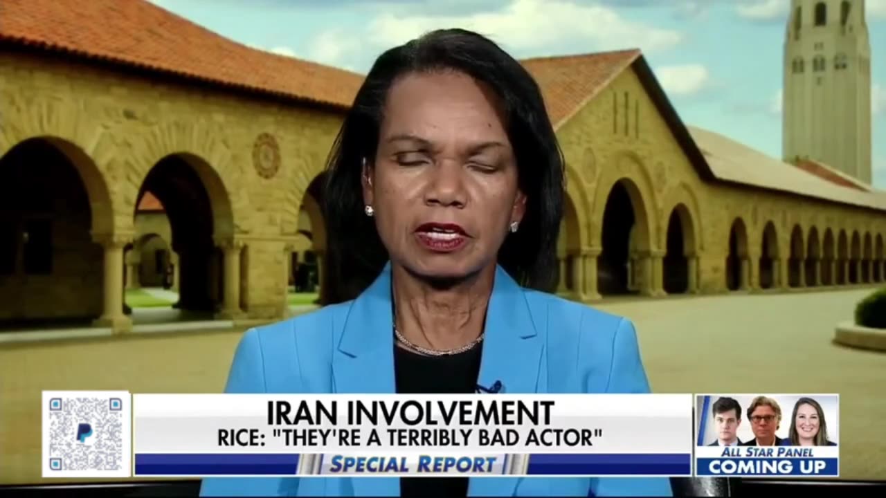 CONDI RICE: NEVER GIVE IRAN ANOTHER PENNY