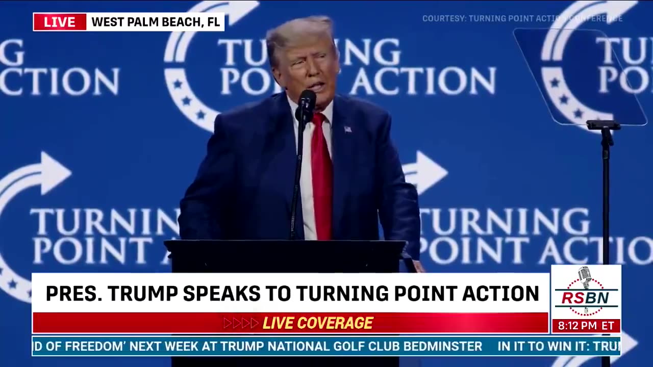 PRES.TRUMP SPEAKS TO TURNING POINT ACTION