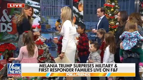 Melania Trump surprises military and first responder families live on Fox & Friends