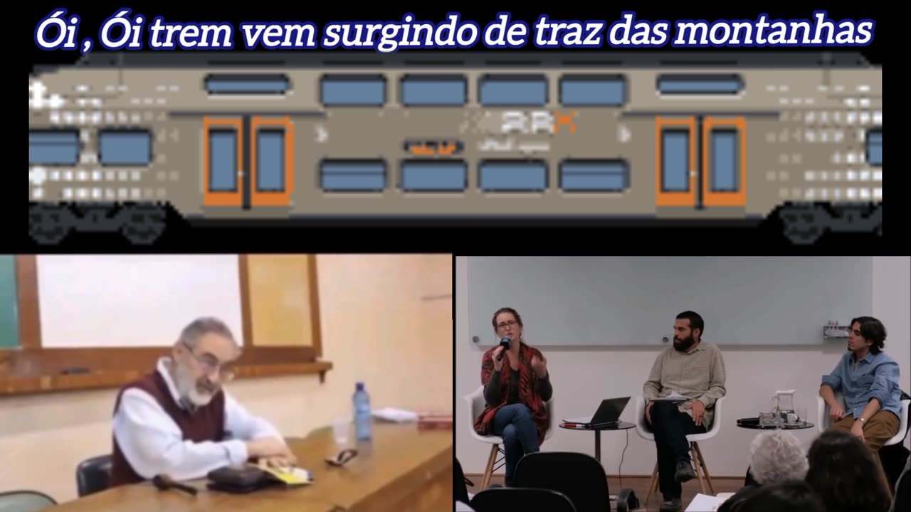 Ói, ói o trem vem surgindo de traz das montanhas azuis ói trem.