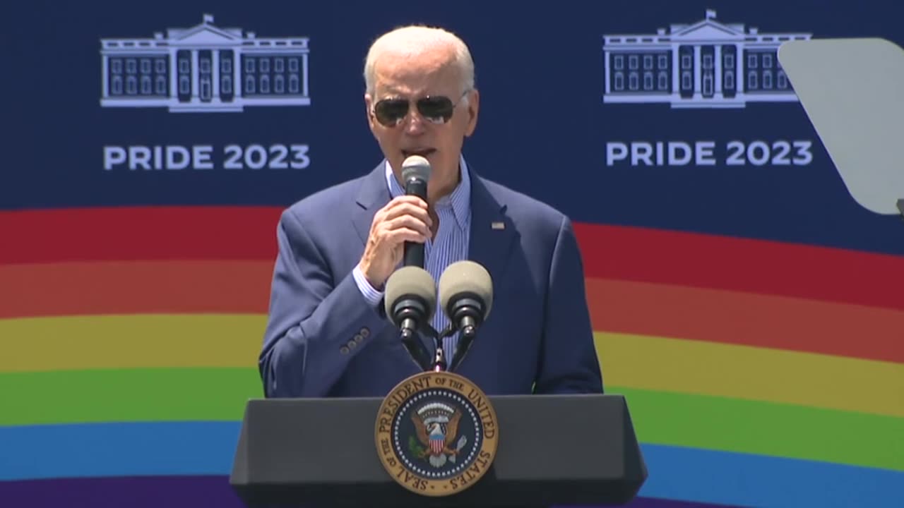 Biden speaks to LGBTQ+ community at White House Pride event