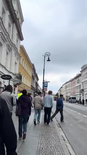 Walking On Nowy Swiat Street In Warsaw