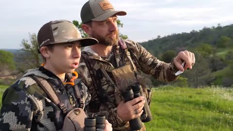 HUDDYS FIRST HOG - Hunting Wild Boars in California