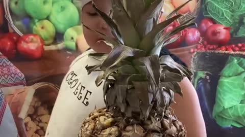 Kid making smoothie