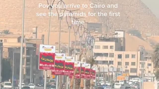 Pov you arrive to Cairo and see the pyramids for the first time