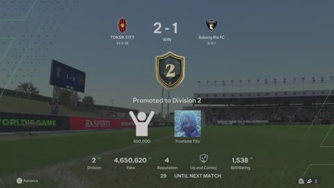 Promoted! Division 2 Here We Go!