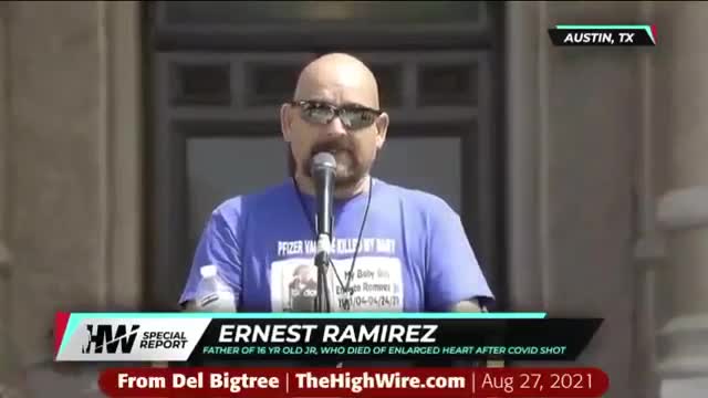 Ernest Ramirez's son died a few days after receiving the COVID Vaccine