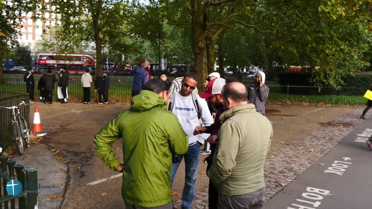 One by one Muslims walk away from the Qurans. DCCI Speakers corner