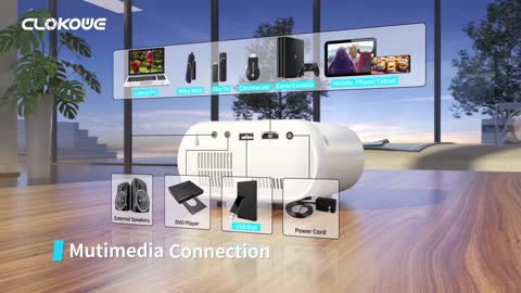Native 1080P Projector Full HD, 15000Lux Movie Projector