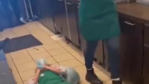 the employee worked until she literally dropped