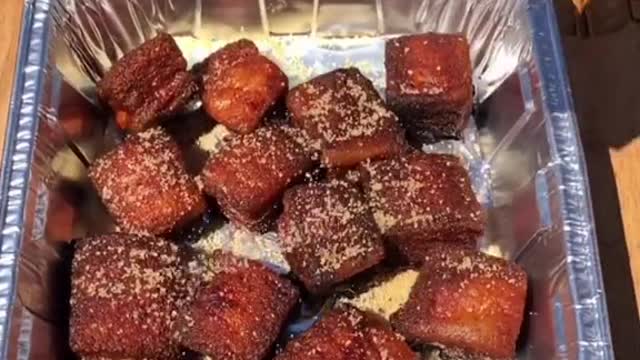 Pork candy in the making