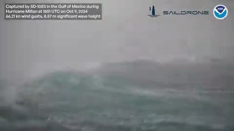 Amazing footage captured by NOAA's Saildrone shows 28-foot waves and 75.95 mph wind gusts