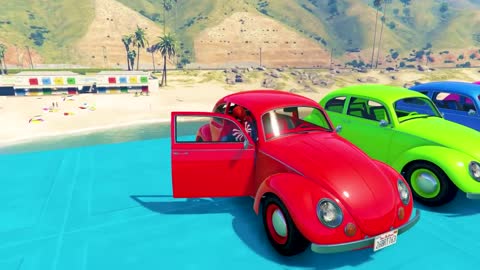 GTA V New Epic Parkour Race For Car Racing Challenge by Cars and Motorcycle, Founded Spider Shark7