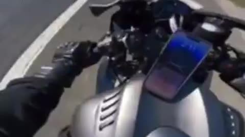 close calls -handlebars slapping tank of motorbike in death wobbles