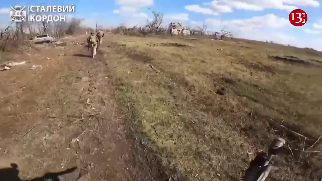 Ukrainian border guards release video of fighting for the liberated Klischiivka village in Bakhmut