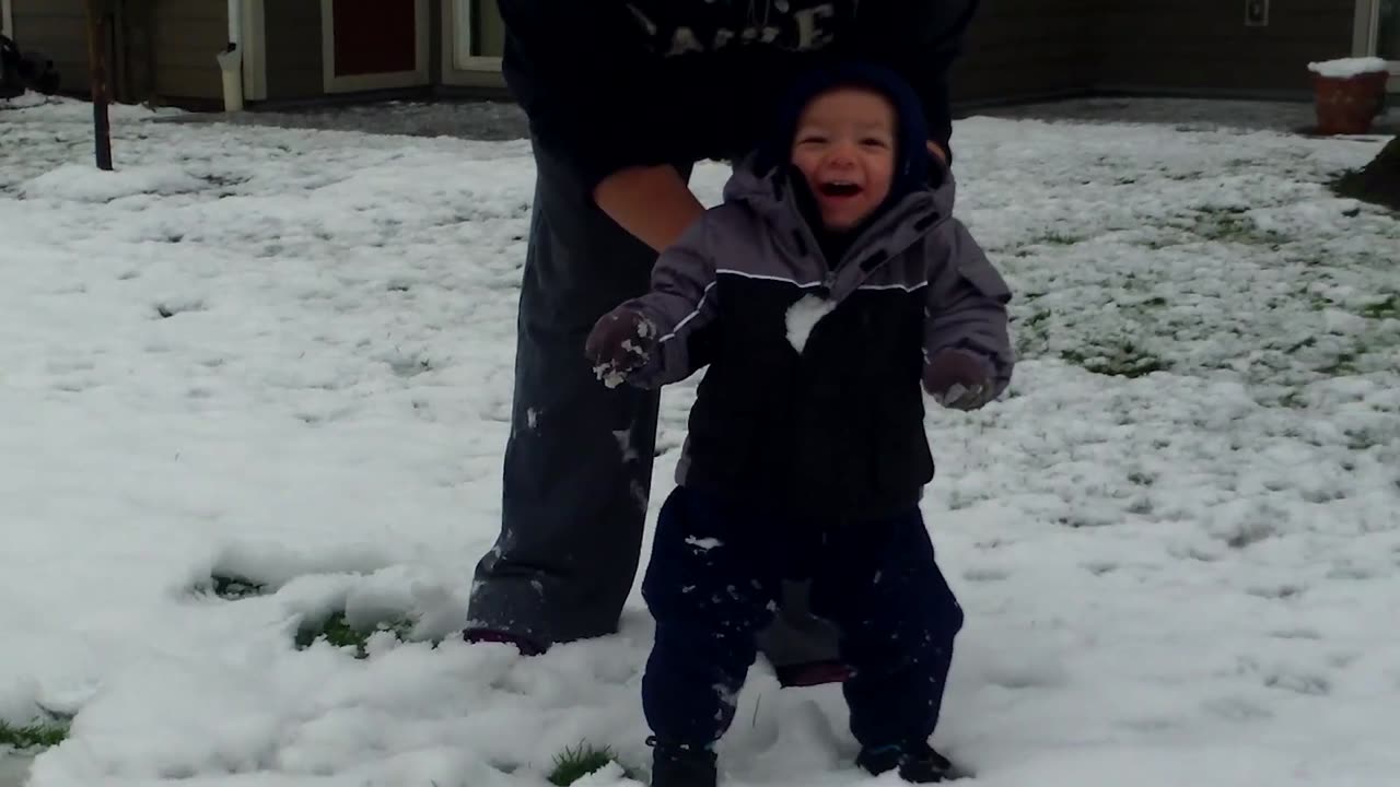 Funniest Babies Falling Down in Snow ★ Funny Babies And Pets