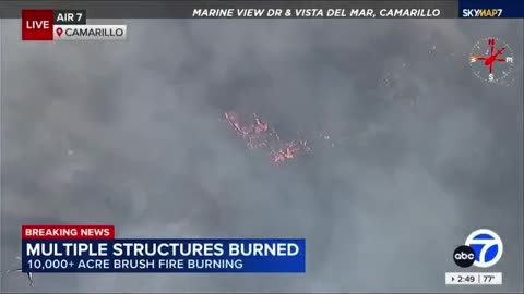At least 2 dozen homes have burned in the Mountain Fire In Ventura County California